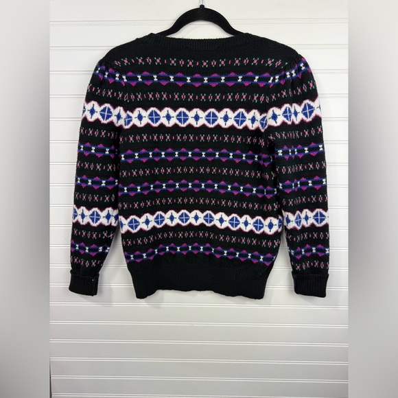 Loft women’s XS black multicolor pattern sweater. Size XS. - Picture 2 of 4